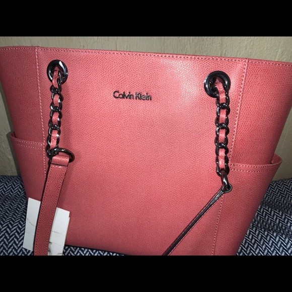 calvin klein pink tote bag